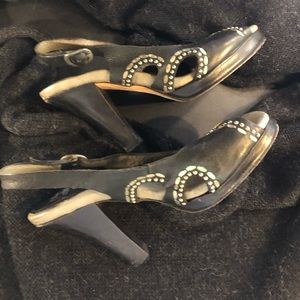 Colleen Cordero slingback peeptoe pumps